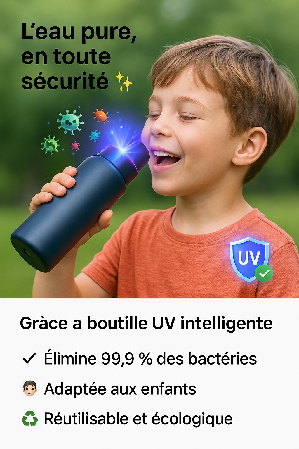 💧 AquaPure - Gourde UV intelligente