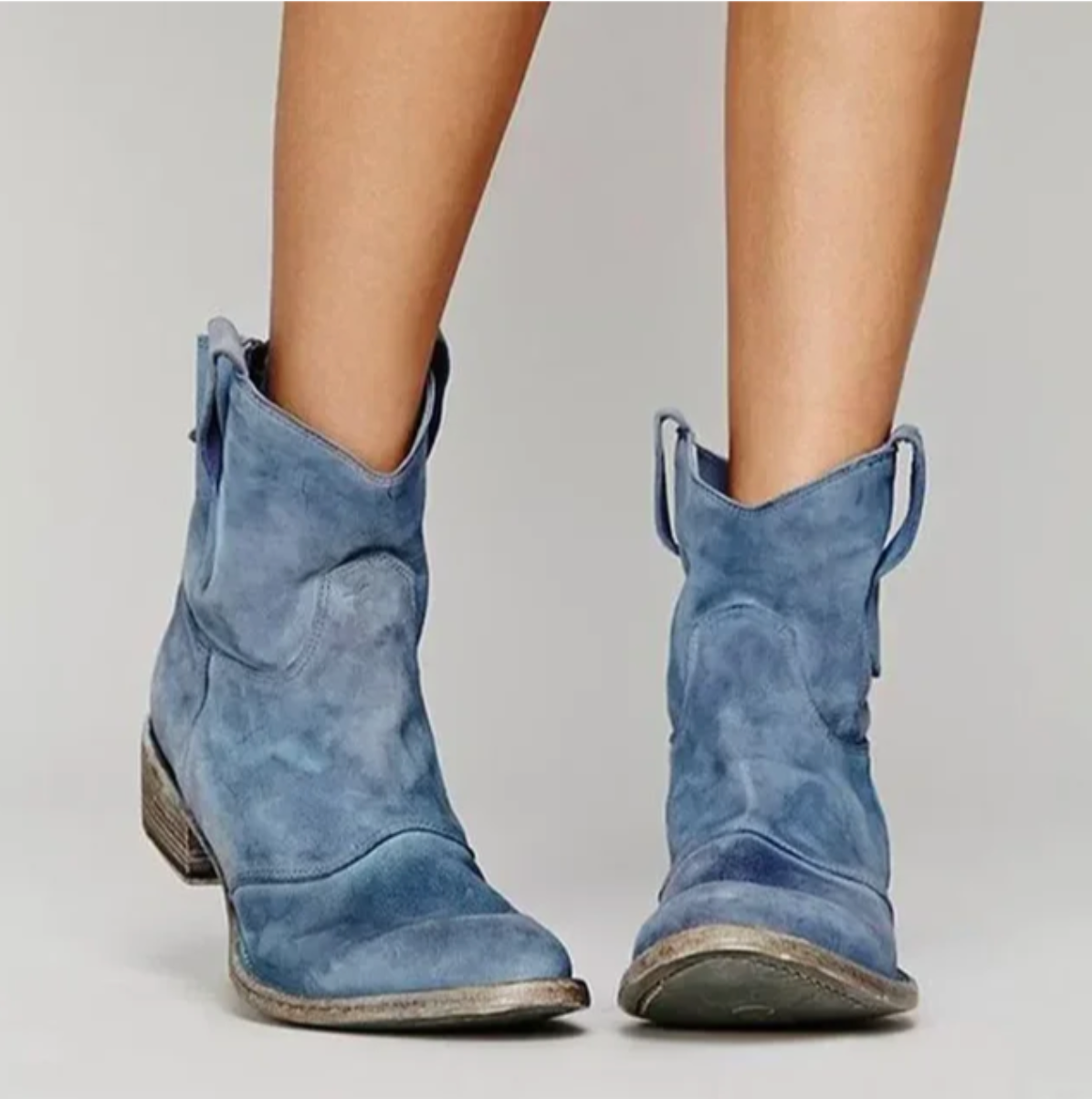 Serena |  Bottes western en daim