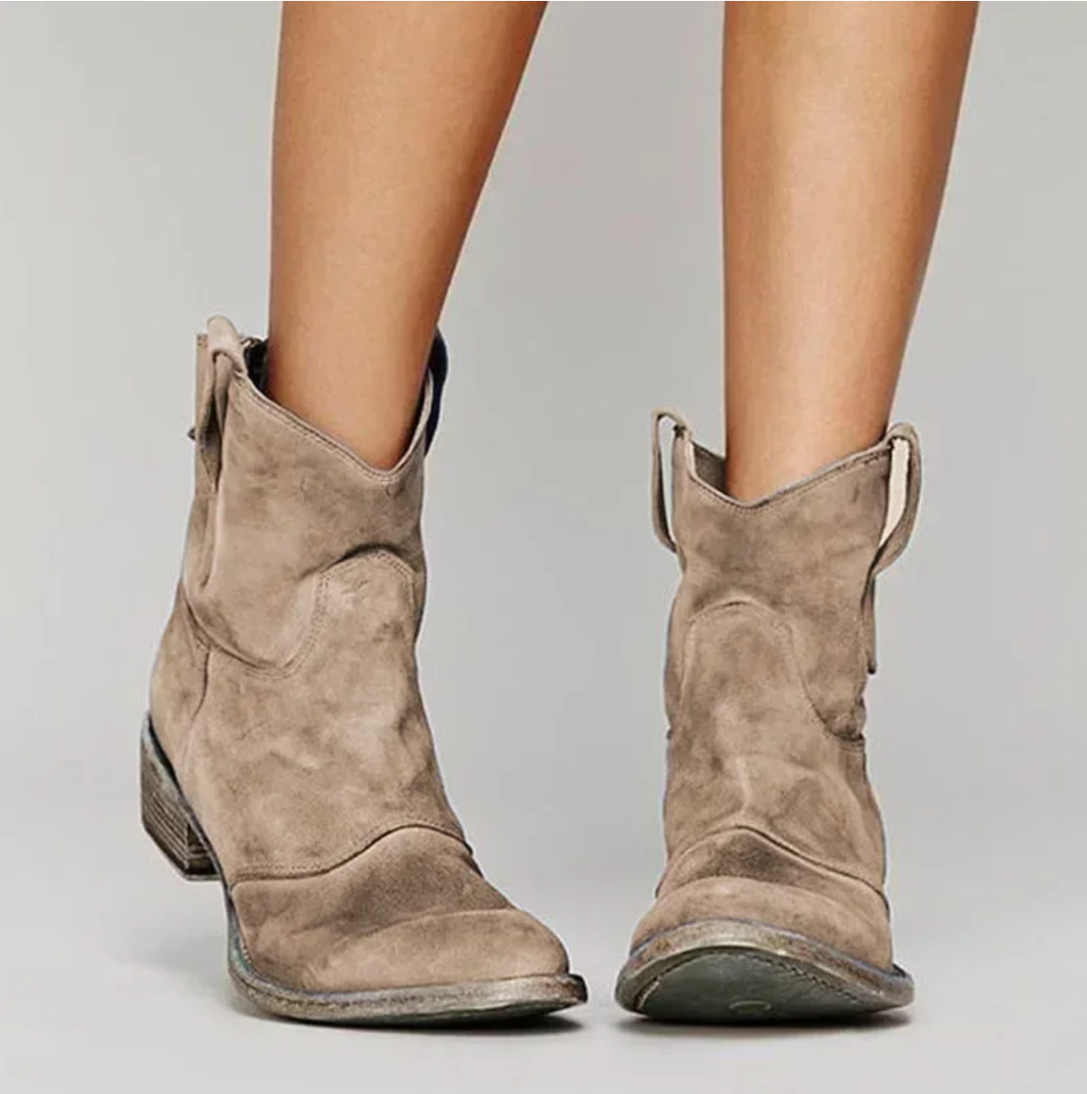Serena |  Bottes western en daim