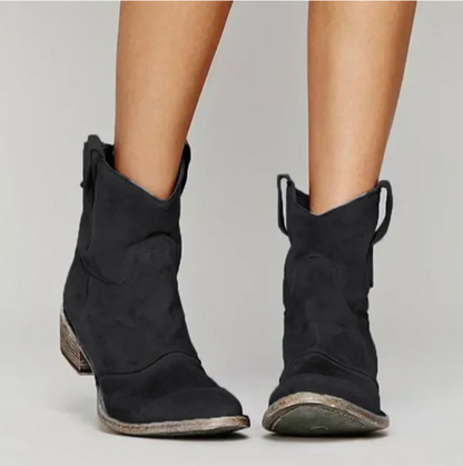 Serena |  Bottes western en daim