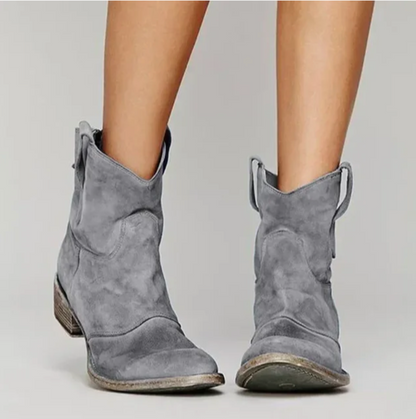 Serena |  Bottes western en daim
