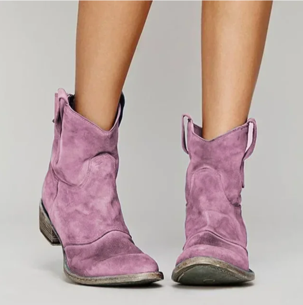 Serena |  Bottes western en daim