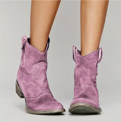 Serena |  Bottes western en daim